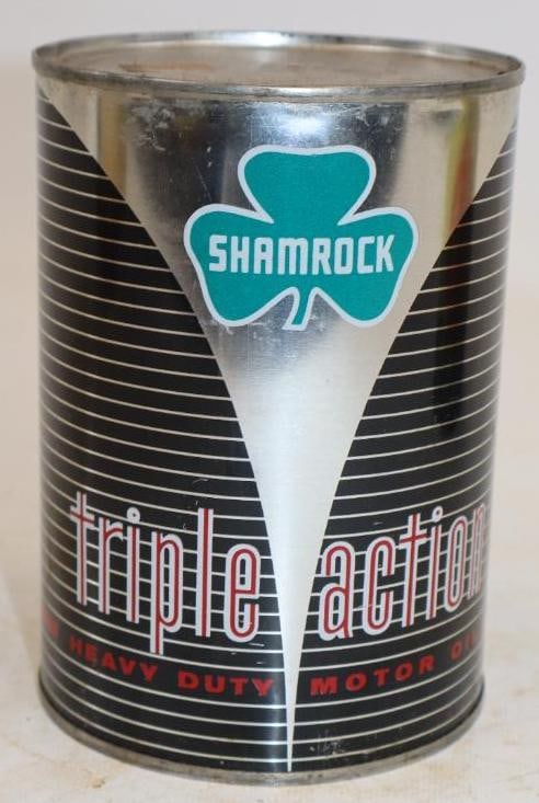 Shamrock Triple Action Metal One Quart Oil Can: Empty. 32oz