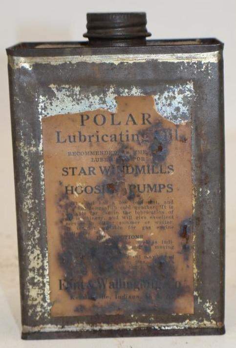 Early Polar Star Windmill Oil Can: 16oz Empty