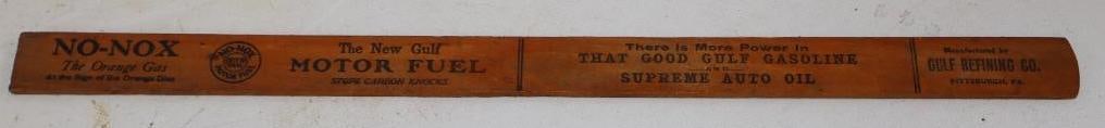 Gulf No-Nox Advertising Fuel Gage Stick: 17x1
