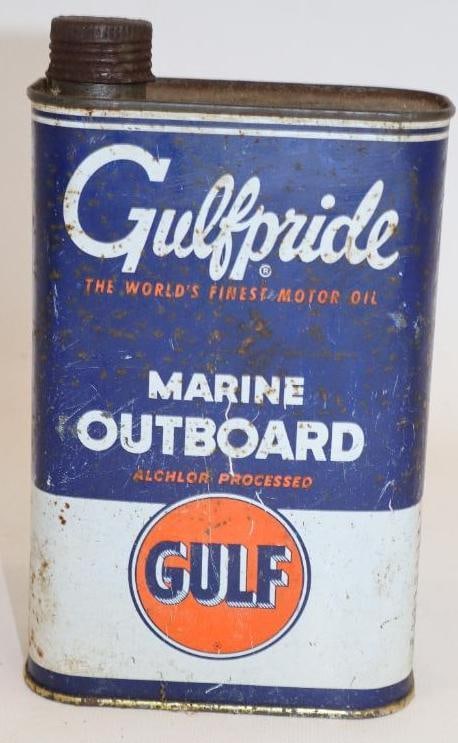 Gulfpride Marine Outboard Quart Oil Can: 32oz Empty