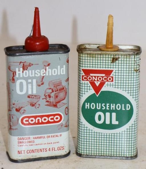 Group of 2 Conoco Handy Oiler Cans: 4oz Each