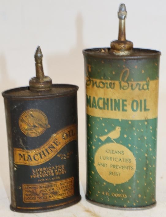Group of 2 Snowbird Lead Top Handy Oil Can: Largest is 4oz