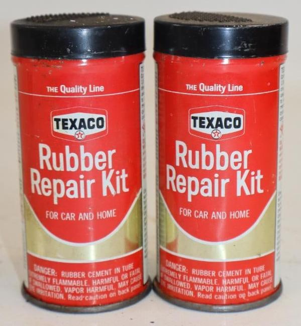 Group of 2 Texaco Tire Repair Kit Cans: 2x2x4 Each