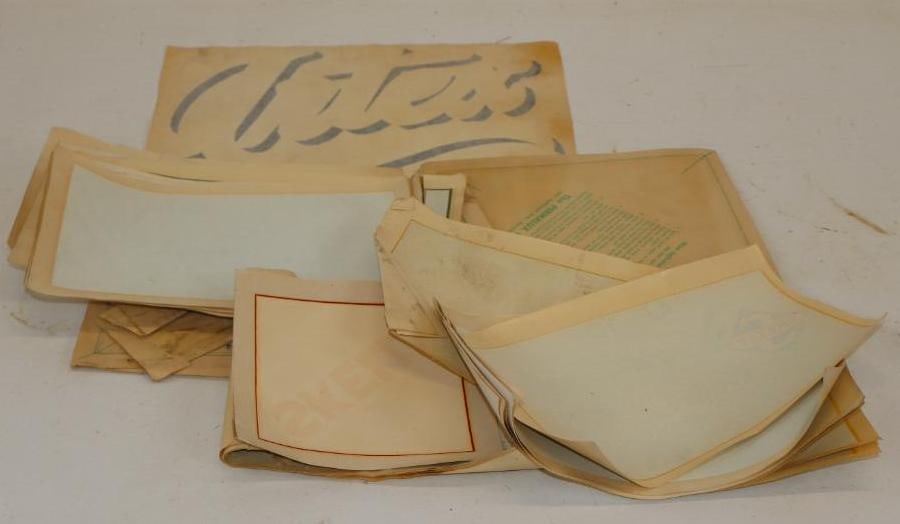 Large Group of Skelly, Tagolene and Supreme Gas Pump Decals: Largest is 9.5x6