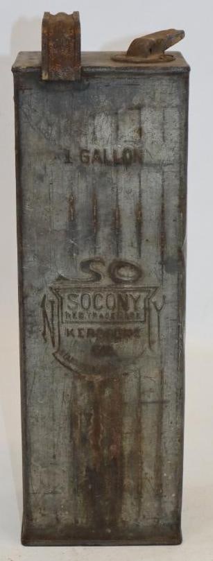 Socony Embossed Kerosene1 Gallon Can: 4.5x3.5x15
