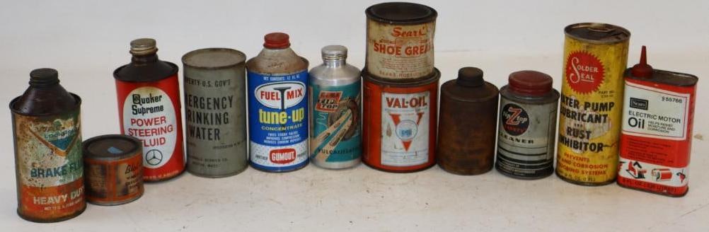 Group of 11 Car Care and Household Advertising Cans (1 of 4)