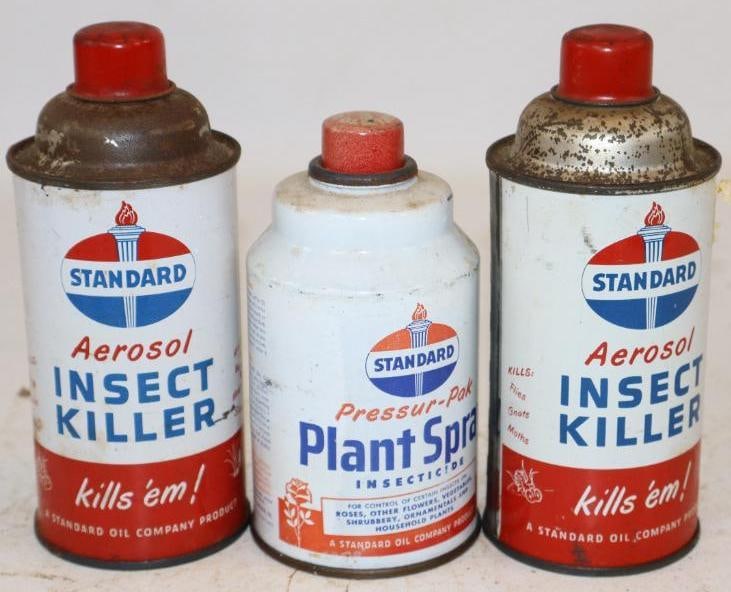 Group of 3 Standard Insect Kill and Plant Spray Cans: Largest is 12oz