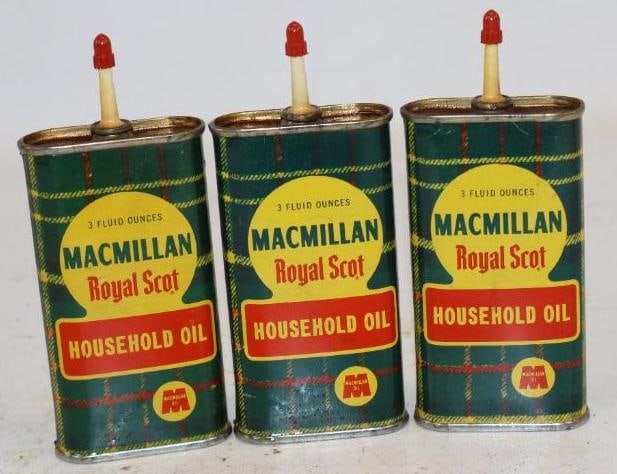 Group of 3 MacMillan Royal Scot Household Oiler Cans (1 of 2)