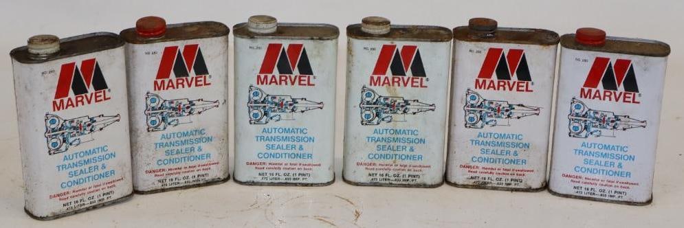 Group of 6 Marvel Automatic Sealer Pint Cans: 16oz Each Empty