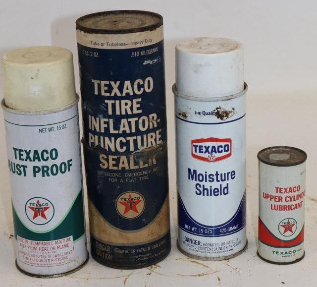 Group of 4 Texaco Product Cans and Sprays (1 of 2)