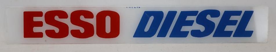 Esso Diesel Gas Pump Advertising Ad Glass (1 of 4)