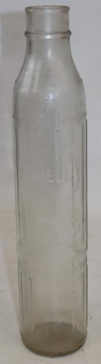 Shell Penn Embossed Glass Tall Quart Bulk Oil Bottle (1 of 4)