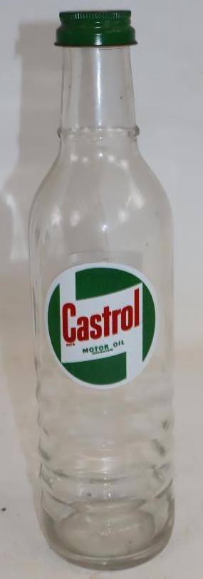 Castrolite Multigrade Galls One Liter Oil Bottle with Original Cap: Empty. 33.8oz