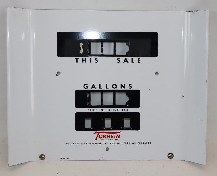 Tokheim Porcelain Gas Pump Face Plate (1 of 2)