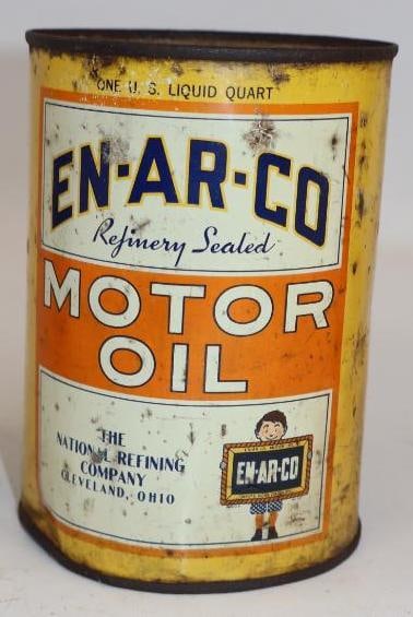 National Refining En-Ar-Co Metal One Quart Oil Can (1 of 5)