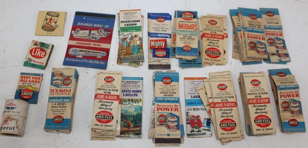 Group of 145 Amoco Advertising Matchbooks: 1.5" x 4" each