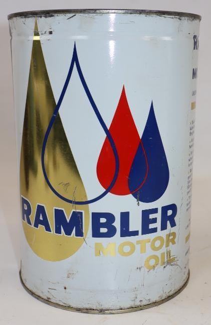 American Motors Rambler Metal Five Quart Oil Can - 3