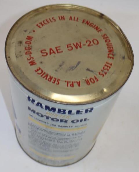 American Motors Rambler Metal Five Quart Oil Can - 5