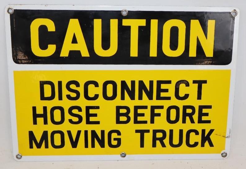 Caution Disconnect Hose Before Moving Truck SSP Warning Sign: 10" x 14"