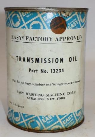 Easy Washing Machine Corp. Transmission Oil Metal One Quart Oil Can (1 of 4)
