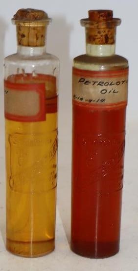 Group of 2 Standard Oil Company Laboratory Embossed Sample Bottles (1 of 2)