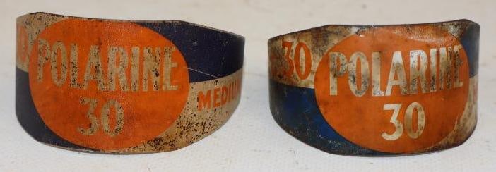 Group of 2 Polarine Bulk Oil Metal Neck Clasp Rings: 2.5" x 2.25" each