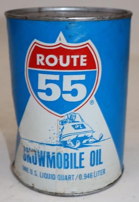 Route 55 Snow Mobile Composite One Quart Oil Can (1 of 5)