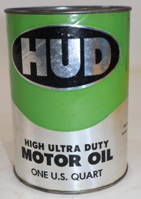 Hudson Ultra High Duty Composite One Quart Oil Can: Empty. 4" x 4" x 5.5"