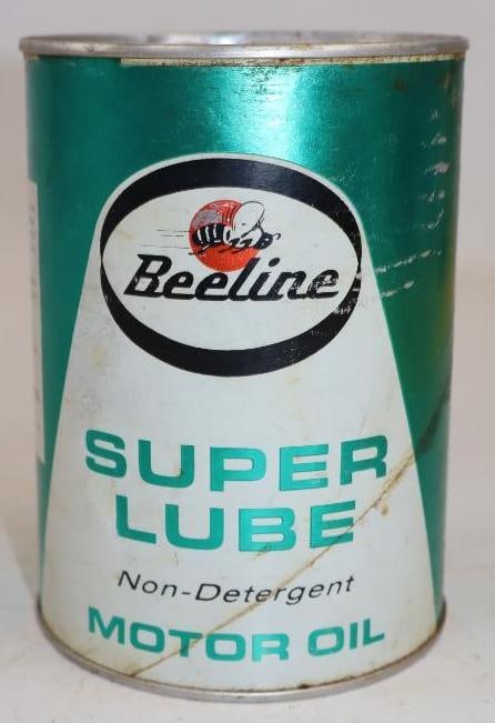 Frontier B Line Superlube Composite One Quart Oil Can: Empty. 4" x 4" x 5.5"