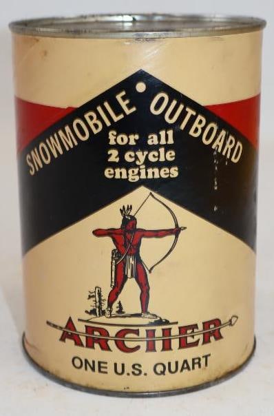 Archer Outboard Snow Mobile Composite One Quart Oil Can (1 of 5)
