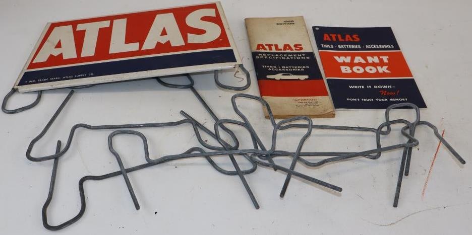 Group of 9 Atlas Product Books, Tire Stand Side, & Stand Feet (1 of 6)