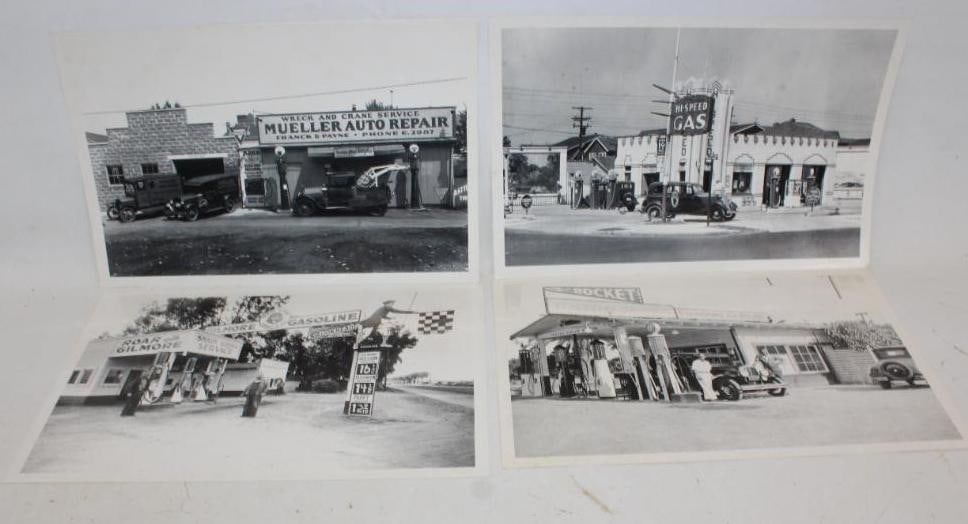Group of 4 Gilmore, Conoco, Standard & Hi Speed Enlarged Black & White Photos (1 of 5)