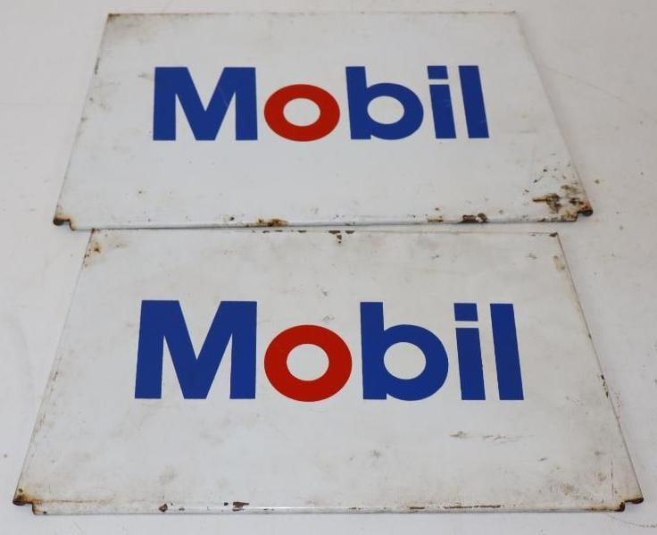 Group of 2 Mobil Oil Advertising Tire Stand Sides (1 of 4)