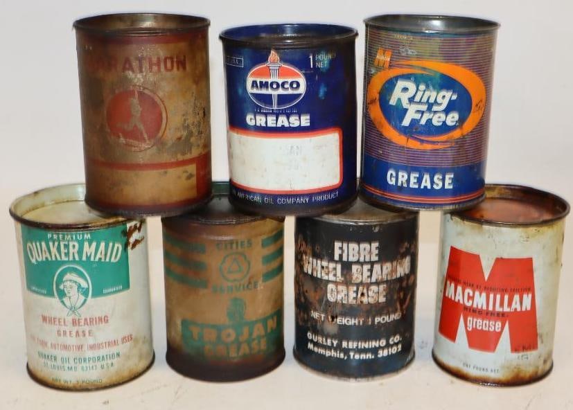 Group of 7 - 1 Pound Grease Cans (1 of 2)