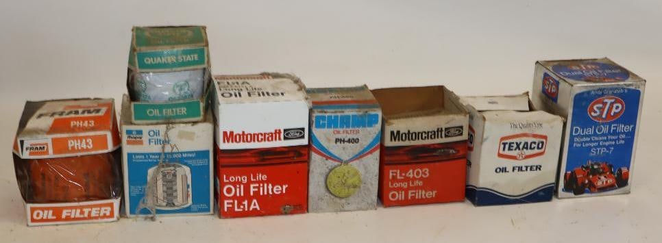 Group of 8 Mopar, Ford, & Other Advertising Oil Filters (1 of 4)