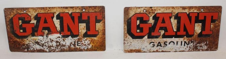 Group of 2 Gant Gasoline SST Booster License Plate Signs (1 of 4)