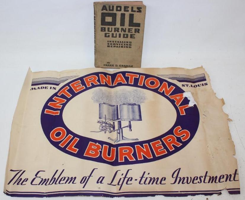 Group of 2 National Oil Burners & Audels Product Book & Paper Poster (1 of 6)