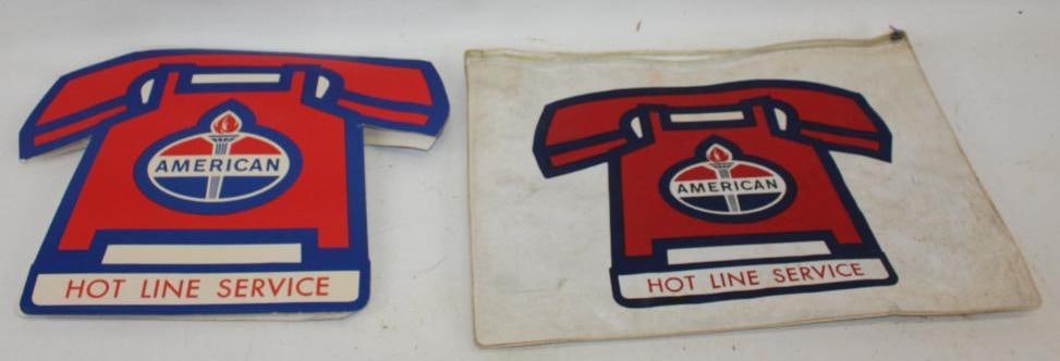 American Oil Hotline Service Telephone Shaped Guide: 19" x 13.5"