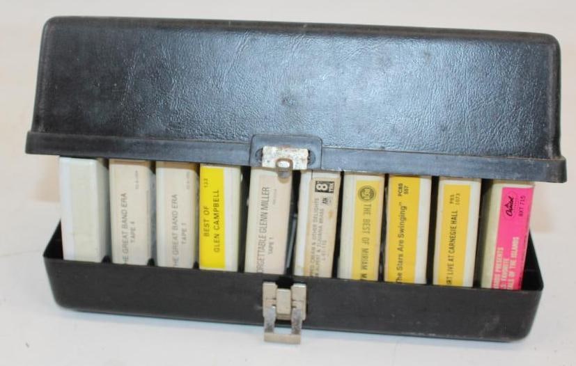 Group of 10 A Track Tapes in Amoco Carrying Case (1 of 6)
