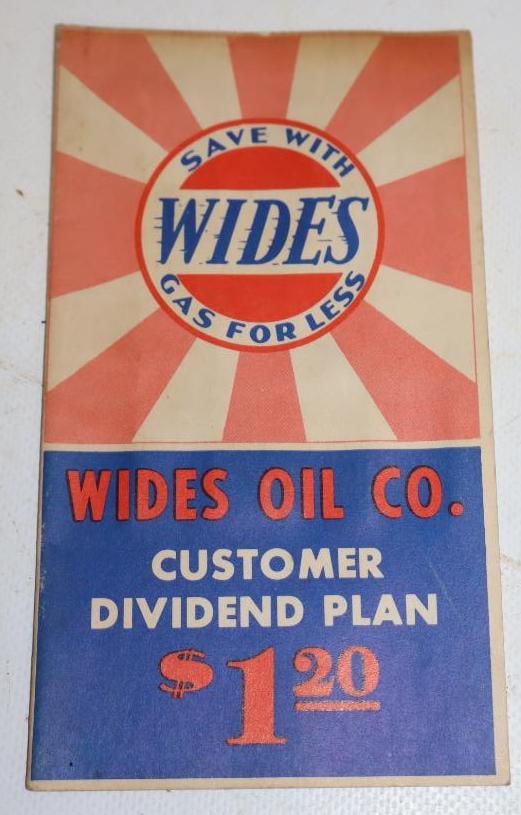 Wides Oil Company Gas Station Stamp Book (1 of 3)