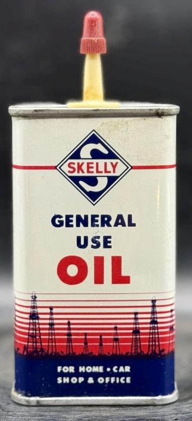 Skelly General Use Oiler: Full, uncut, overall great condition