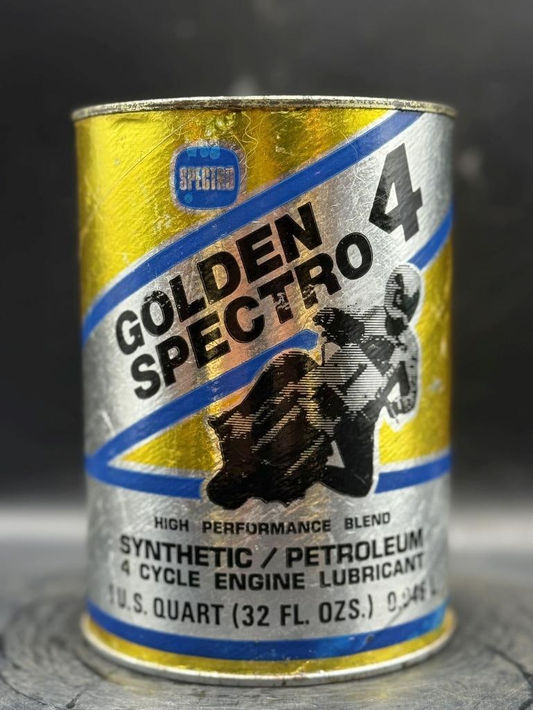 Spectro Motorcycle One Quart Oil Can: Composite, Empty, great Color