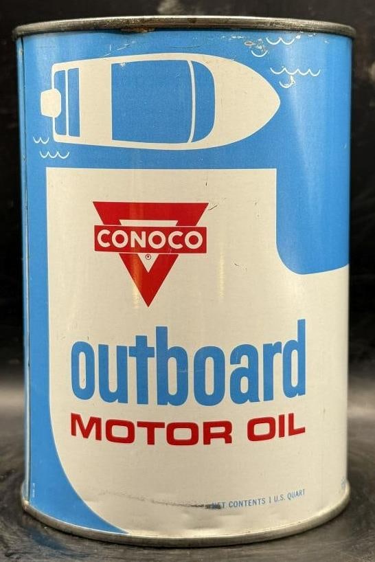 Conoco Outboard One Quart Oil Can (1 of 6)