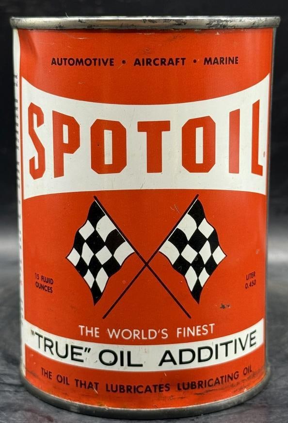 Spotoil Oil Additive Pint: Metal, full, overall great condition
