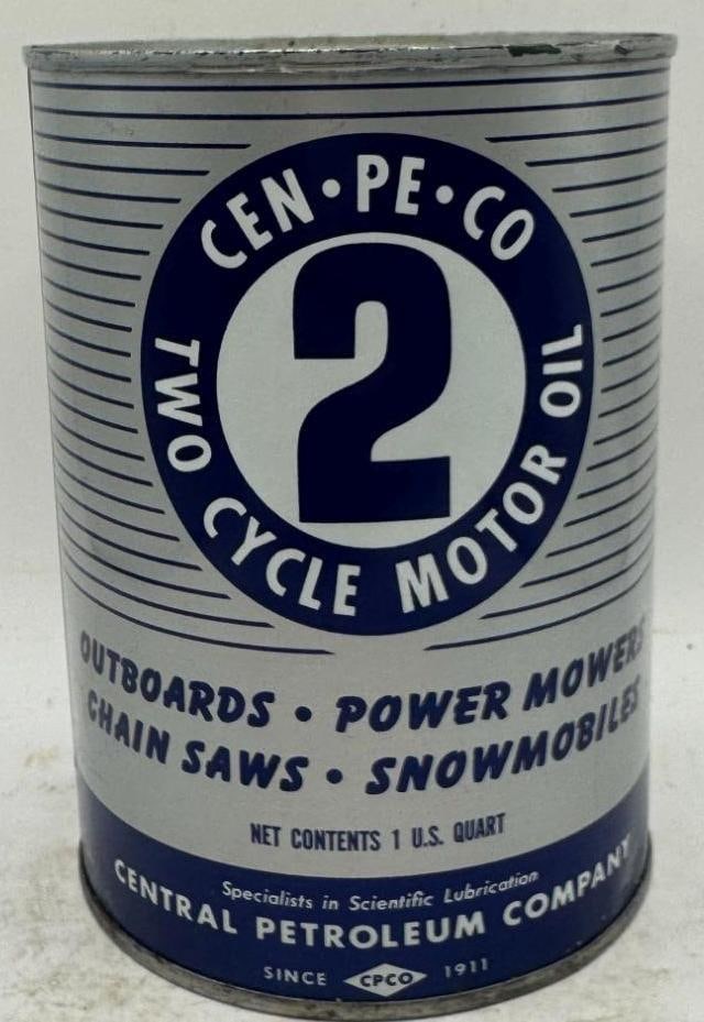 Cen pe co One Quart Oil Can: quart, empty