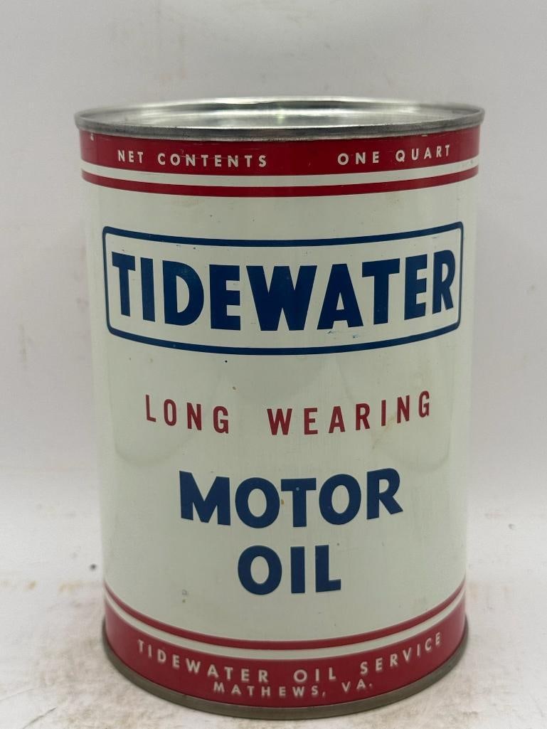 Tidewater One Quart Oil Can: quart, empty