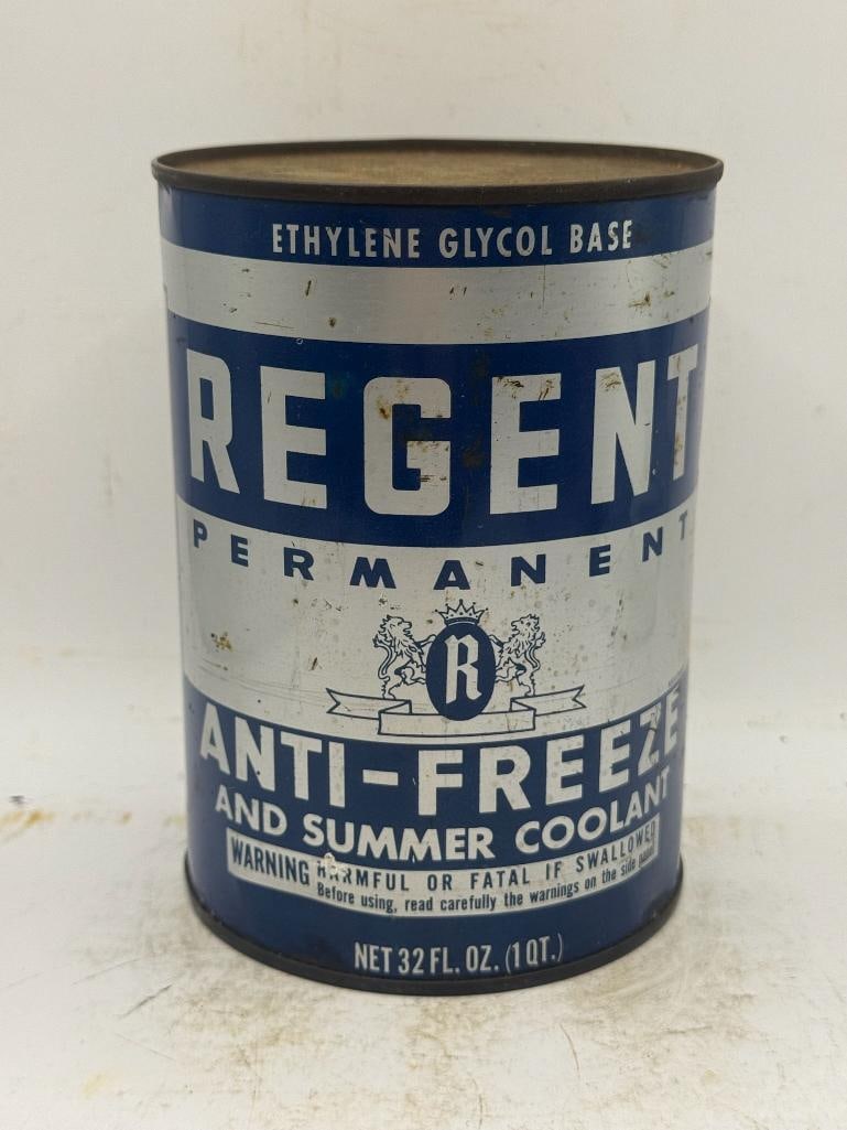 Regent Anti Freeze One Quart Oil Can: quart, empty