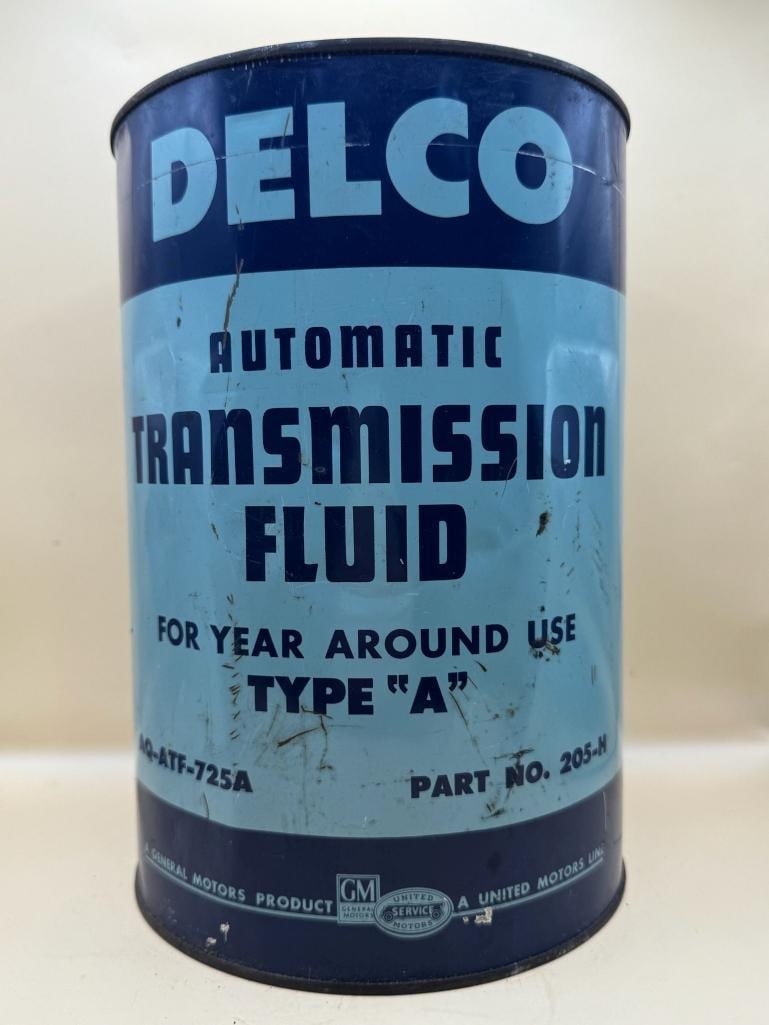 Delco Transmission Fluid: Great colors, Some scratching, good condition