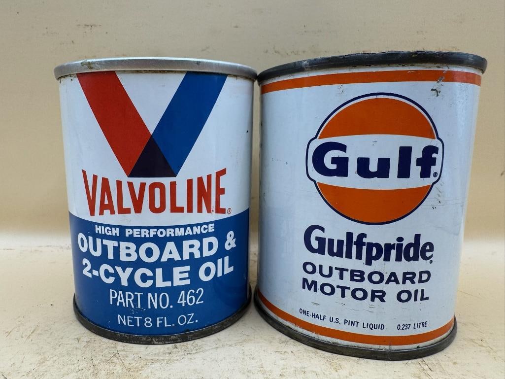 Valvoline & Gulf Oil Cans (1 of 5)