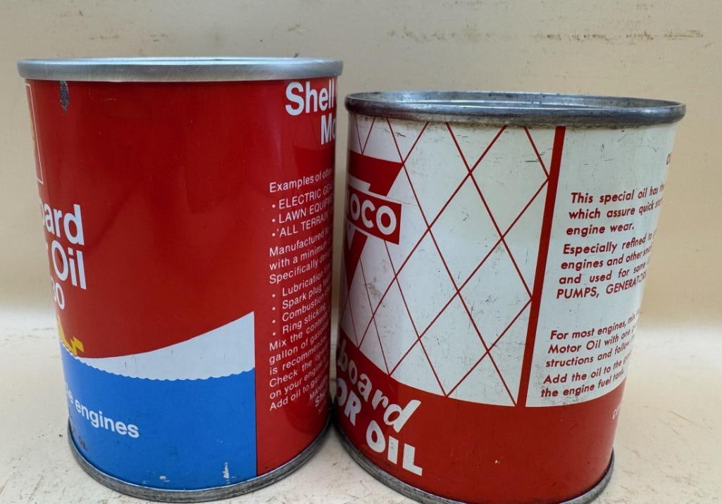 Shell & Conoco Oil Cans - 2